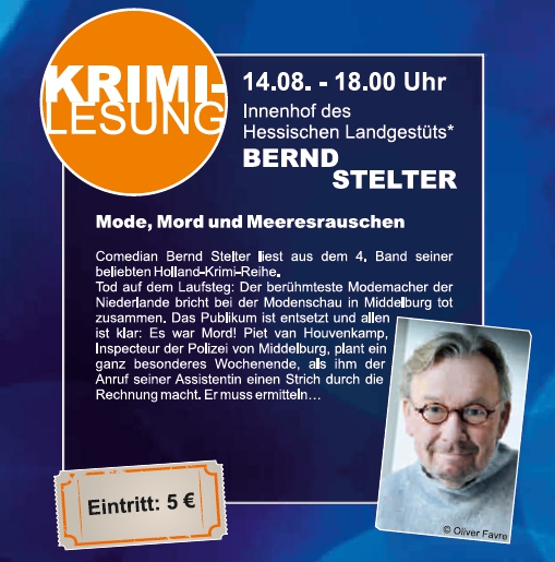 Hinweis auf die Krimilesung mit Bernd Stelter im Rahmen der Veranstaltungsreihe KulturOrt Dillenburg